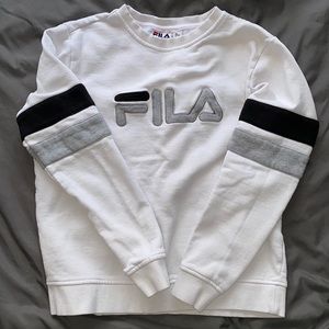 Fila sweatshirt white with black and grey size S